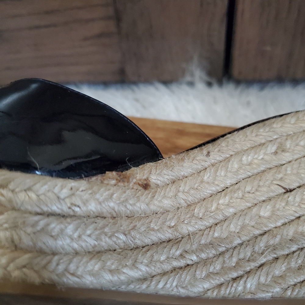 Valentino Black Espadrille Wedge Sandals - Picture 6 of 6